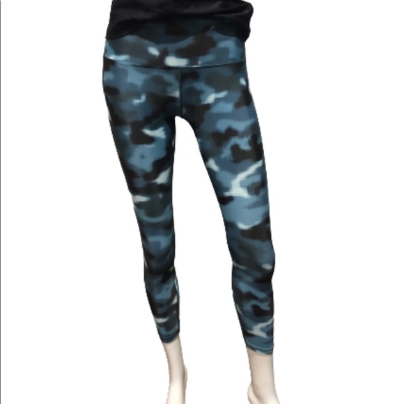 Lorna Jane Pants - Lorna Jane Excel Blue CAMO Ankle Biter GI Jane size small